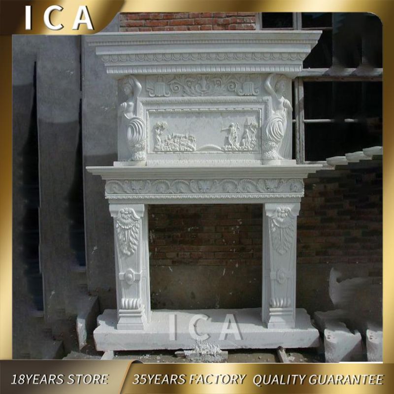 High Qualiy Indoor Decoration Marble Stone Fireplace