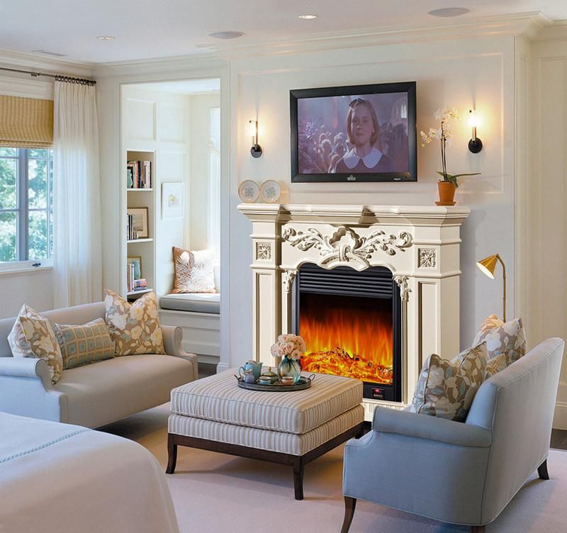 Home Decoration Freestanding Marble Fireplace Mantel