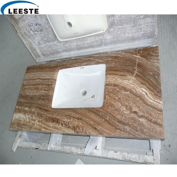 China Factory Promotion Price Marble Vanity Tops From with a Sink Hole Hot Selling Vanity Countertop