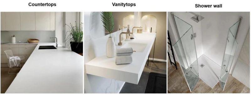 Acrylic Solid Surface for Artificial Marble Stone Sheets for Kitchen Counter Top Bathroom Vanity Tops and Shower Wall Panel