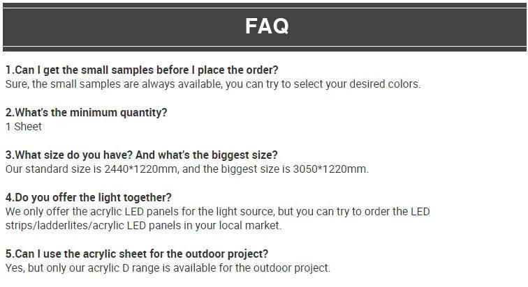 White Line PETG Sheet Building Material Acrylic Sheet
