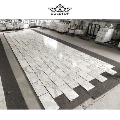 Polished Calacatta White/Calacatta Gold Marble Stone Slab Tiles for Flooring /Wall