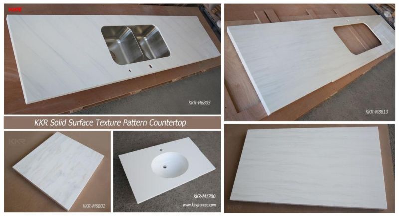 Texture Marble Look Acrylic Solid Surface DuPont Corian Marble Kitchen Countertop Wall Tile Artificial Stone