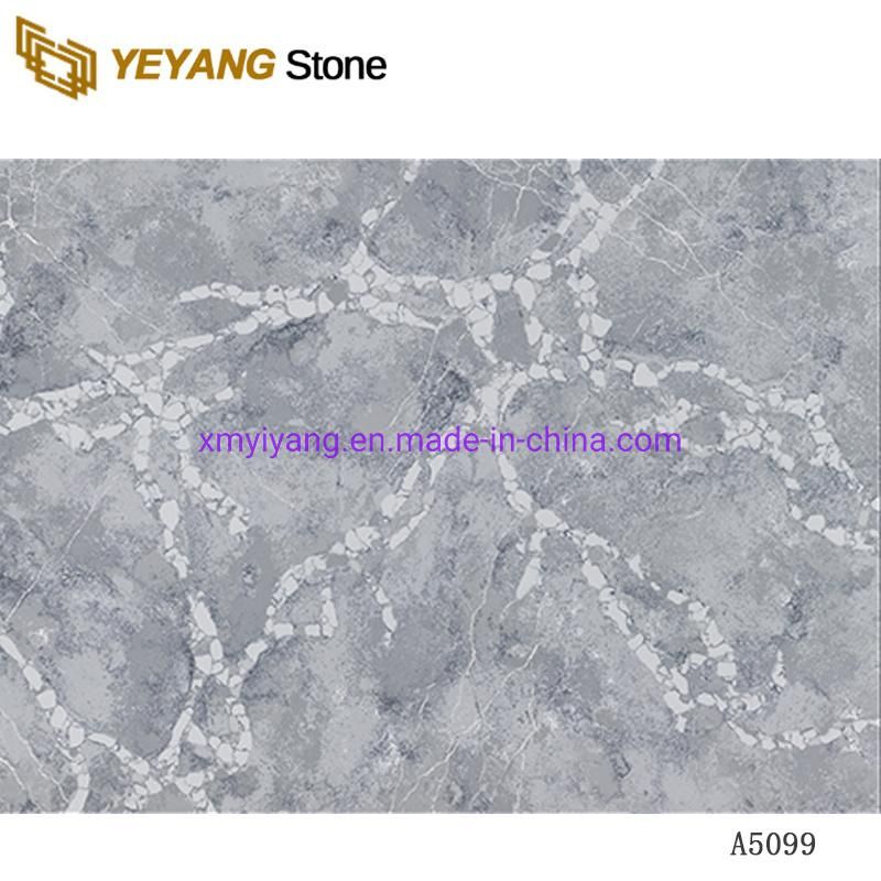 Grey Quartz Stone Countertop/Vanity/Worktop Quartz Slab for Kitchen/Bathroom/Home/Household