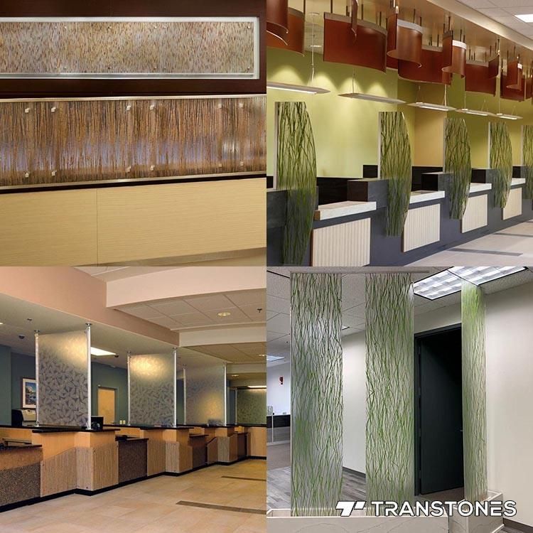 Interior Decorated Thin PETG Sheet Translucent Acrylic Office Wall Panel