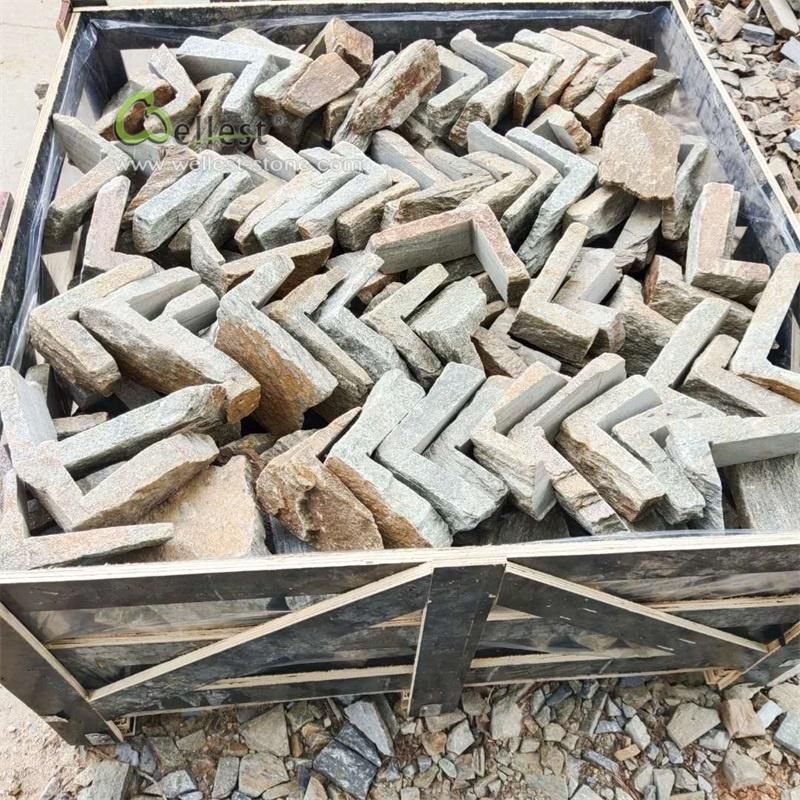 Q-025 Random Loose Stone Rusty Color Quartzite Loose Stone