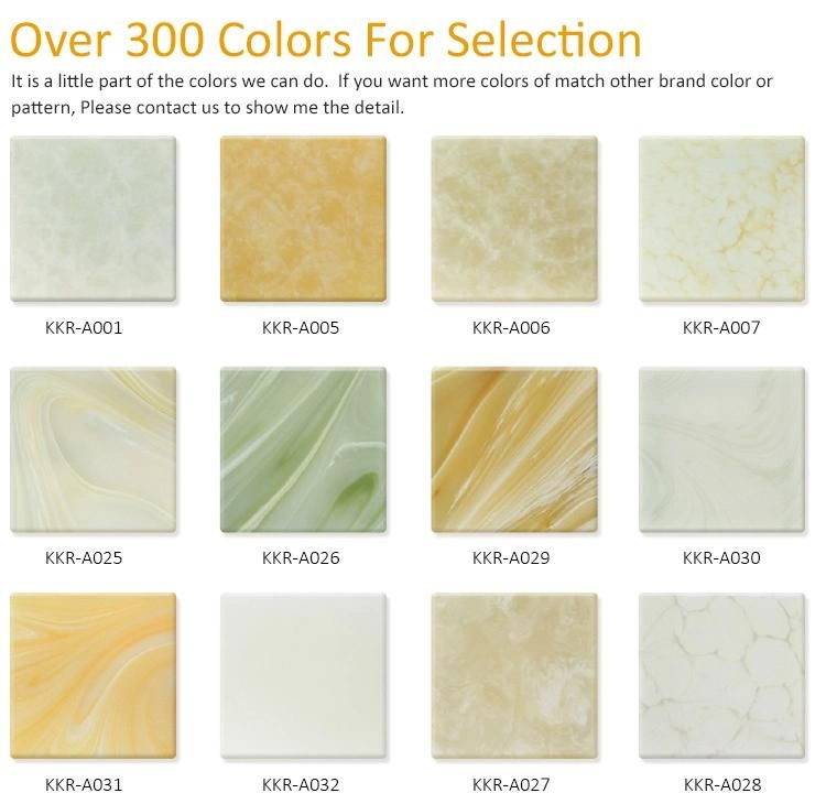 Decoration Acrylic Seamless Joint Translucent Artificial Stone Acrylic Solid Surface Sheet 3.16