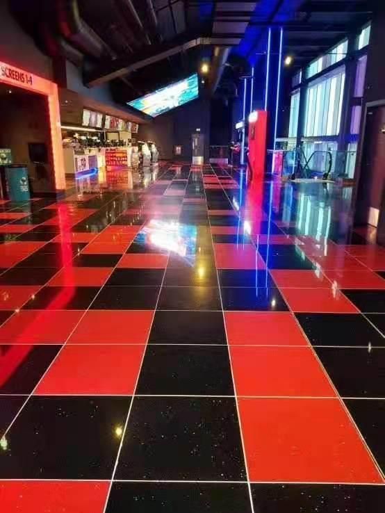 12mm Red and Black Polished Engineered Quartz Stone for Floor Tiles
