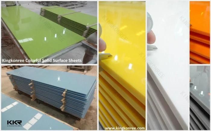 Wholesales Price Solid Surface Countertops Sheets White Corian Artificial Marble Stone