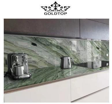 Polished Retro Natural Stone Green Cold Ice Jade Marble for Villa Countertops