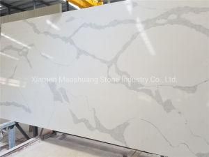 Artificial Stone Pure White Quartz Slabs for Kitchen Countertop and Bathroom Vanity Tops