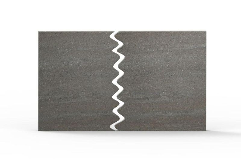 Pure Black Marble Vein Acrylic Solid Surface Stone for Kitchen Countertop