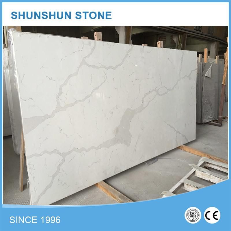 Artificial White Quartz Stone Bathroom Vanity for Home