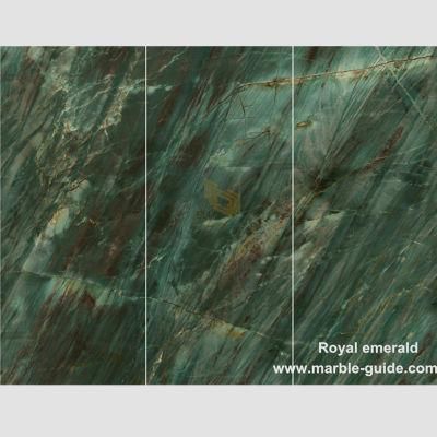 Green Royal Emerald Marble Look Sintered Stone for Interio Decoration/Background/Wall