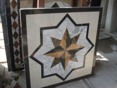Five-Pointed Star Marble Waterjet Pattern