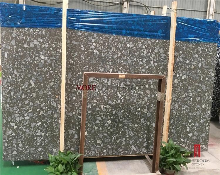 Decorative Wall Decor Precast Block Artificial Stone White Marble Chips Grey Terrazzo for Commercial Shopping Mall and Villas