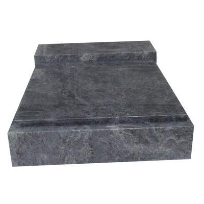 Orion Bahama Blue Granite Small Urn Tombstone and Mini Monument