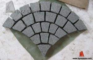 Green Porphyry Fan Shape Flamed Cobblestone