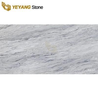 Quartz Kitchen Island/Countertop/Worktop White/Grey Quartz Stone for Wholesale Building Material