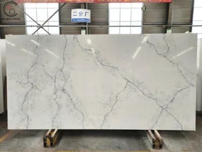 White Calacatta Quartz Stone Slab with High Quality Used for Worktop