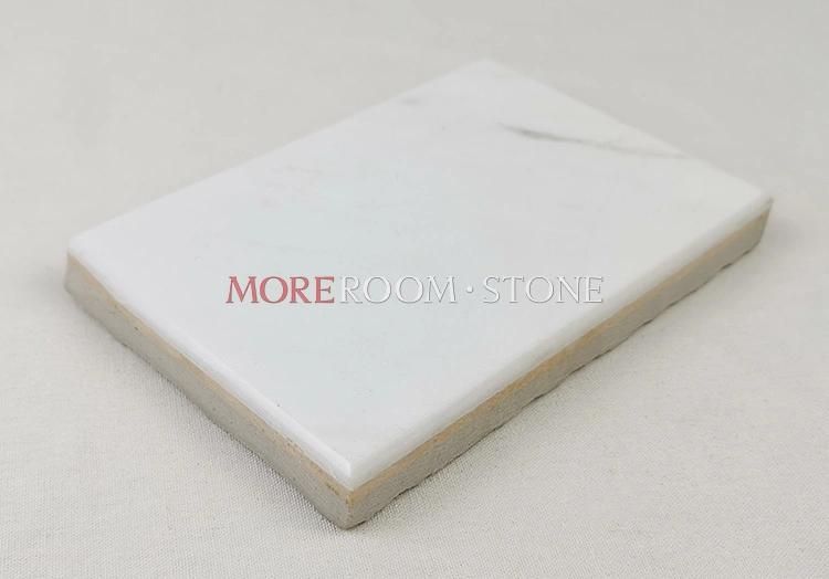 Astion White Marble Slab Laminted with Porcelain Tiles