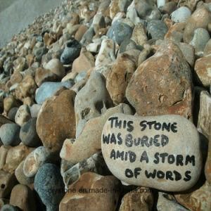 Engraved Word Stone