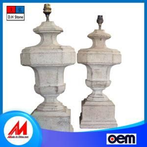 Professional Production High Pole Granite/Marble Stone Lamp Post