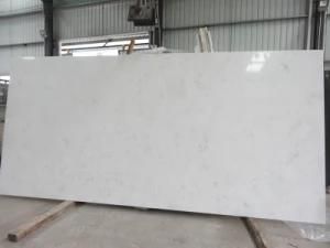 Carrara White V120 / Quartz Slab for Kitchen/Bathroom/Wall/Floor