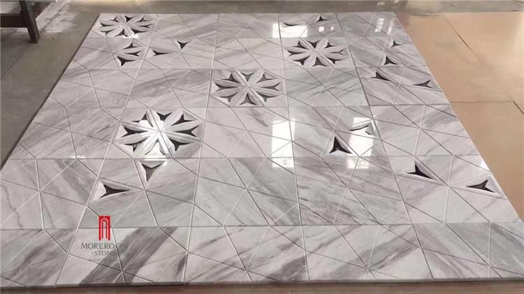 Yunfu Wholesale Grey Marble Veins Symmetry Marble Slab for Wall Decor CNC