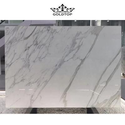 Calacatta White Marble Polished/Honed Slabs for Counter Tops Flooring/Kitchen/Bathroom/Basement/Apartment/Villa