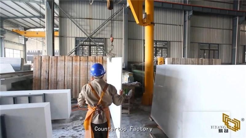 Artificial Countertop Calacatta Quartz Slabs Supplier for Kitchenbathroom/Countertop Wholesale