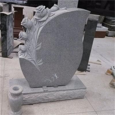 China Granite Tombstone and Monument with Flower