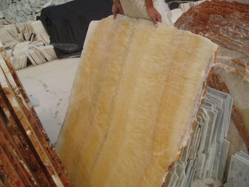 Natural Marble Translucent Yellow Honey Onyx Used for Floor Tiles and Wall Tile