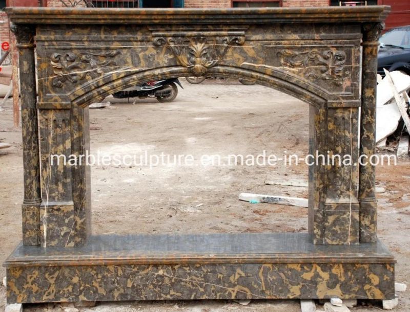 Factory Sale Cheap Simple Style Marble Fireplace (SYMF-039)