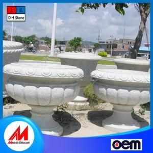 Professional Production Classical Style Modern Round Granite Stone Flowerpot