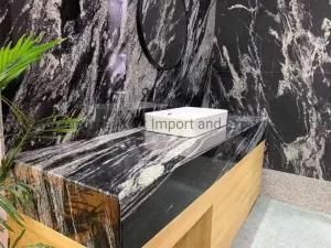 High Quality Forest Black Granite Solid Surface Countertop for Kitchen Bathroom Floor Wall Tile