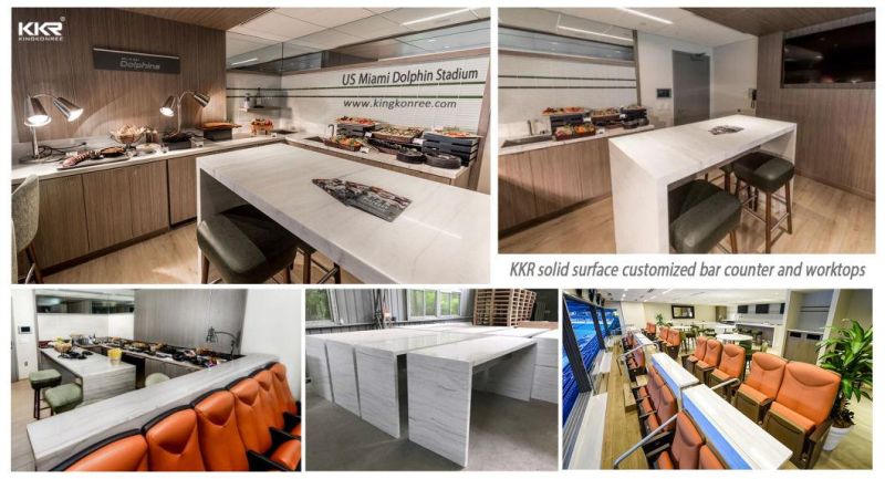 Corian Acrylic Solid Surface Bespoke Sizes Artificial Stone Kitchen Island Countertop