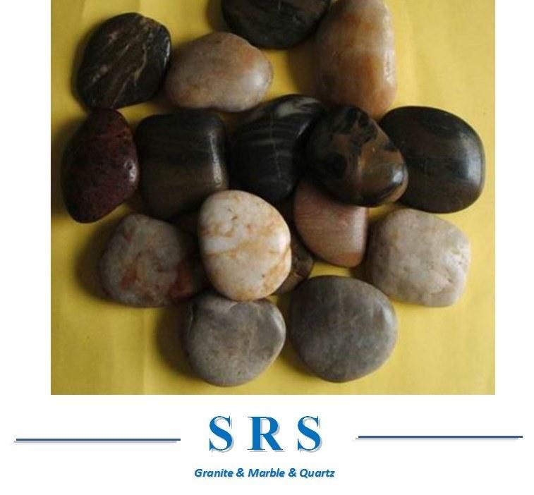 Natural Polished Cheap Natural /Yellow/Black/Yellow/White Multicolour Pebble Stone/Cobblestone for Landscape Paving/Outside Flooring/Playground Paving