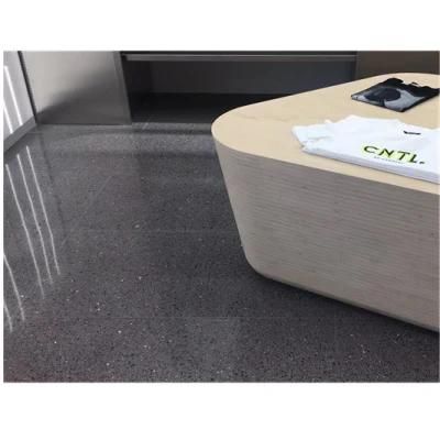 Dark Grey Cement Terrazzo Tile for Mall Project Flooring High Quality Fireproof Tile