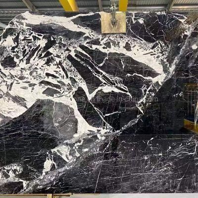 Black White Veins Marble Countertop/Slabs/Tiles for Construction Material