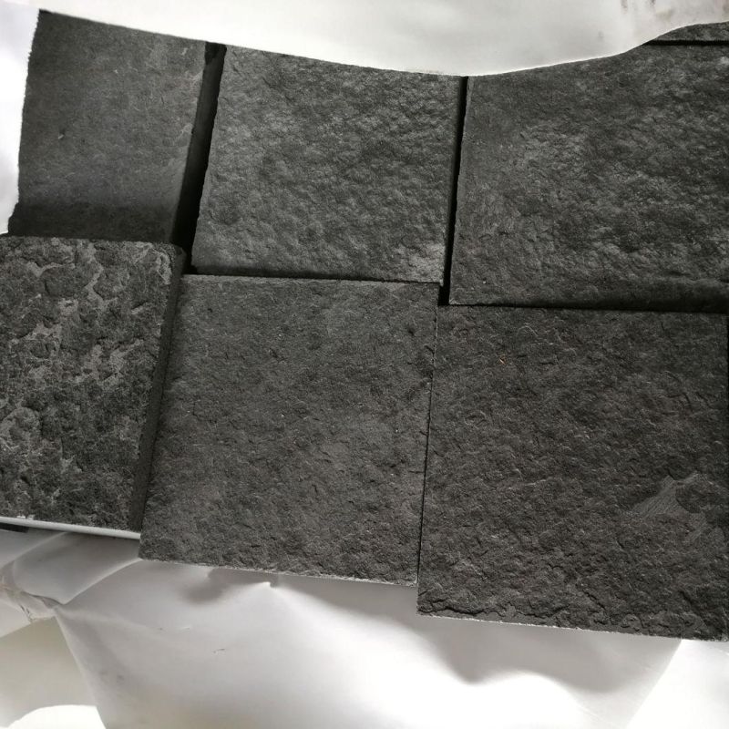 China Mongolia Pure Black Granite Stone Pavers Kerbstone for Landscape