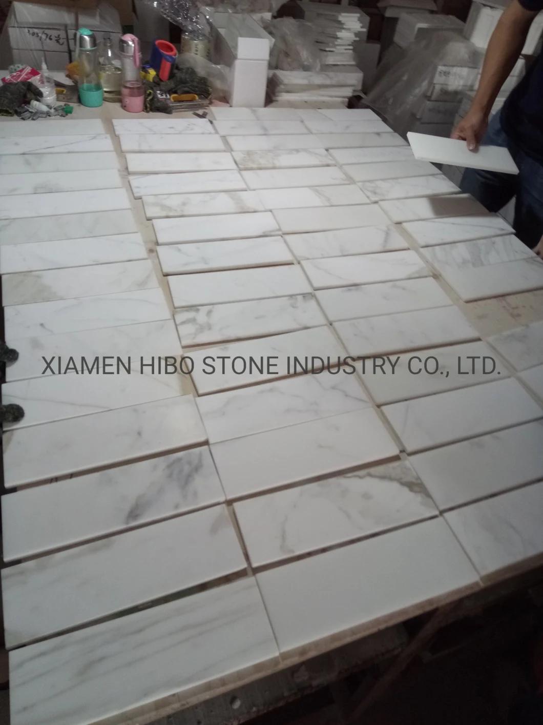 Beige Grey China Natural Stone Floor and Wall Decoration 3X6/6X12/12X12 or 75X150mm Honed Marble Tile