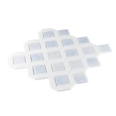 Blue Cake White Marble Mosaic