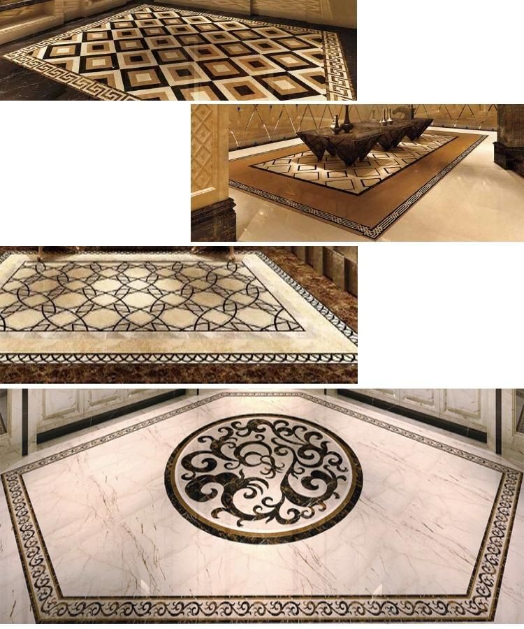 Natural Marble Waterjet Border Line for Hotel