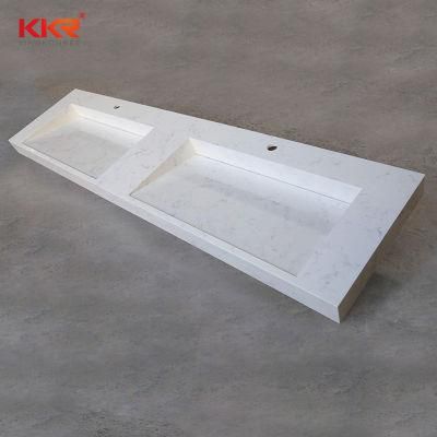 Hot Sale European Style Double Sink Stone Acrylic Bathroom Vanity Top