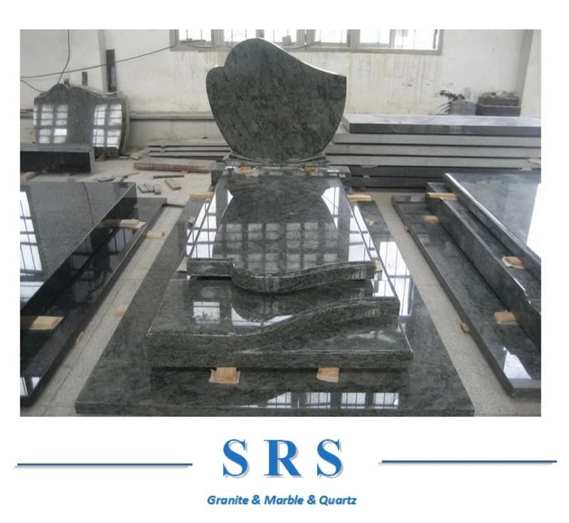 Polished Natural Light Grey Granite Headstone for Cemetry and Memorial