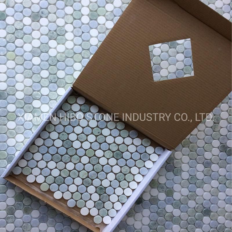 Bianco Carrara/Eastern White/Thassos White Marble 1X1 Square Field Tile Mosaics