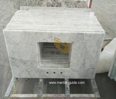 China Carrara White Marble Vanity for Bathroom/Hotel/Table/Worktop/Countertop