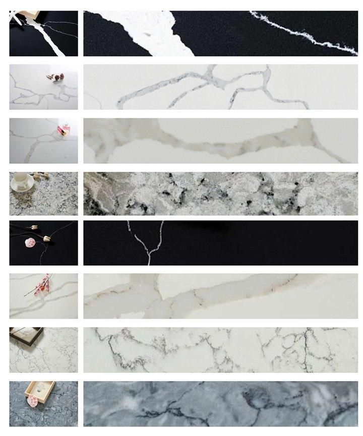 Polishing New Design Calacatta Raw Quartz Stone Slab