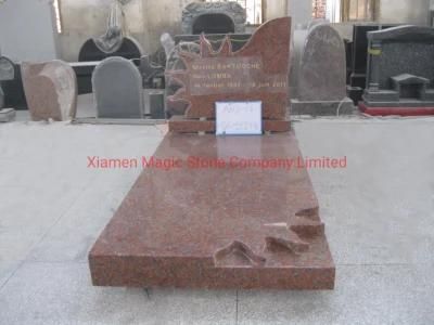 Modern European Nature Red Granite Stone Headstone Designs